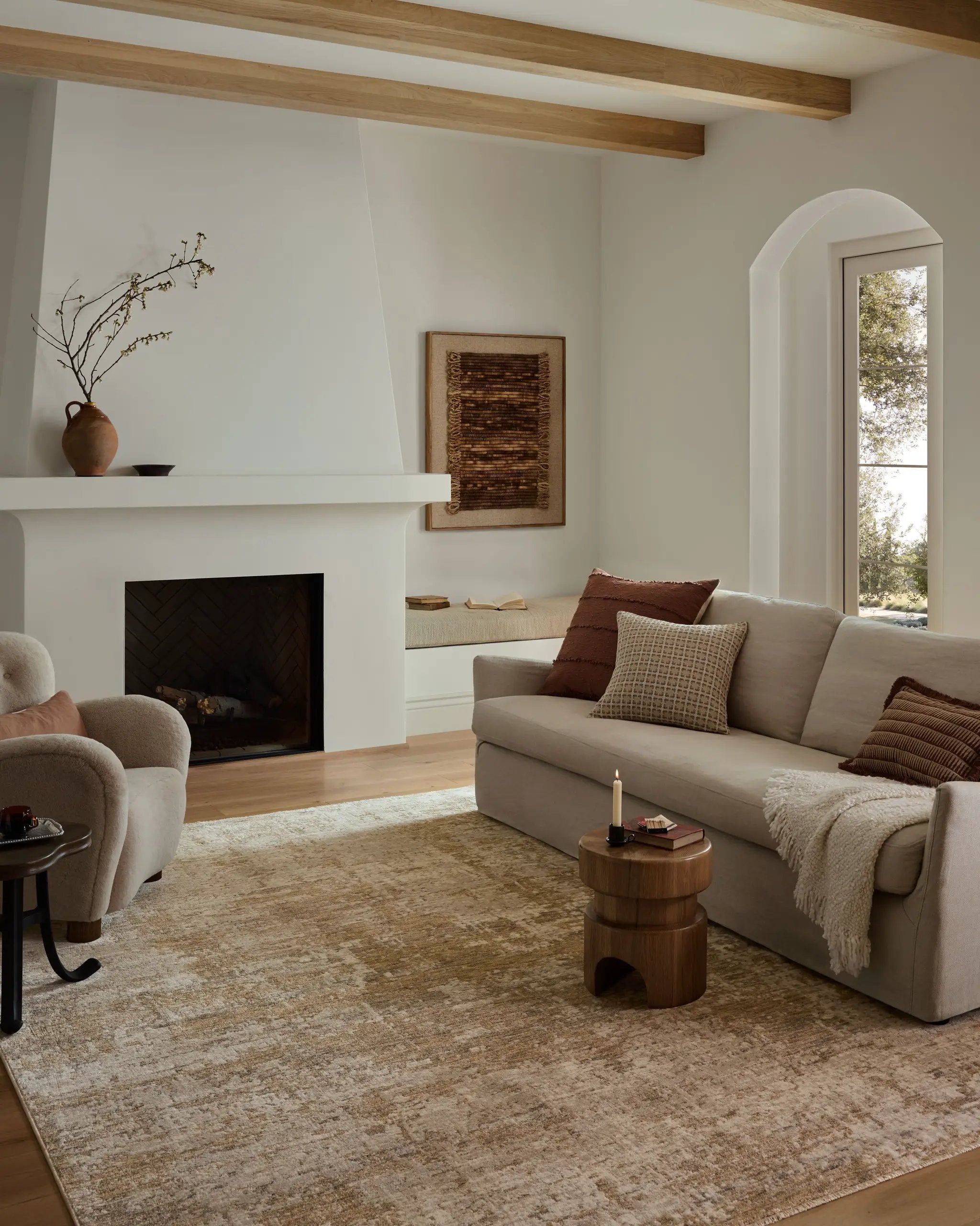 Nellie NEL-03 Stone / Taupe Area Rug by Loloi