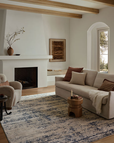 The Nellie NEL-05 Dove / Blue Area Rug delivers gentle dove and calming blue beauty and graphic elegance in a power-loomed polyester and polypropylene area rug