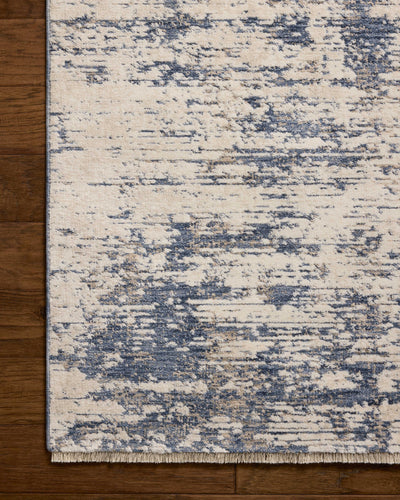 The Nellie NEL-05 Dove / Blue Area Rug delivers gentle dove and calming blue beauty and graphic elegance in a power-loomed polyester and polypropylene area rug