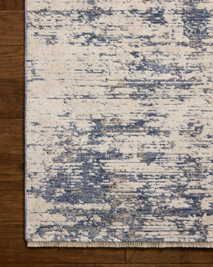 The Nellie NEL-05 Dove / Blue Area Rug delivers gentle dove and calming blue beauty and graphic elegance in a power-loomed polyester and polypropylene area rug