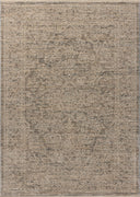 Dressed in cool slate and warm natural hues with vintage and distressed detail, the Newman NEW-01 Slate / Natural Area Rug is a power-loomed polyester area rug that completes any room