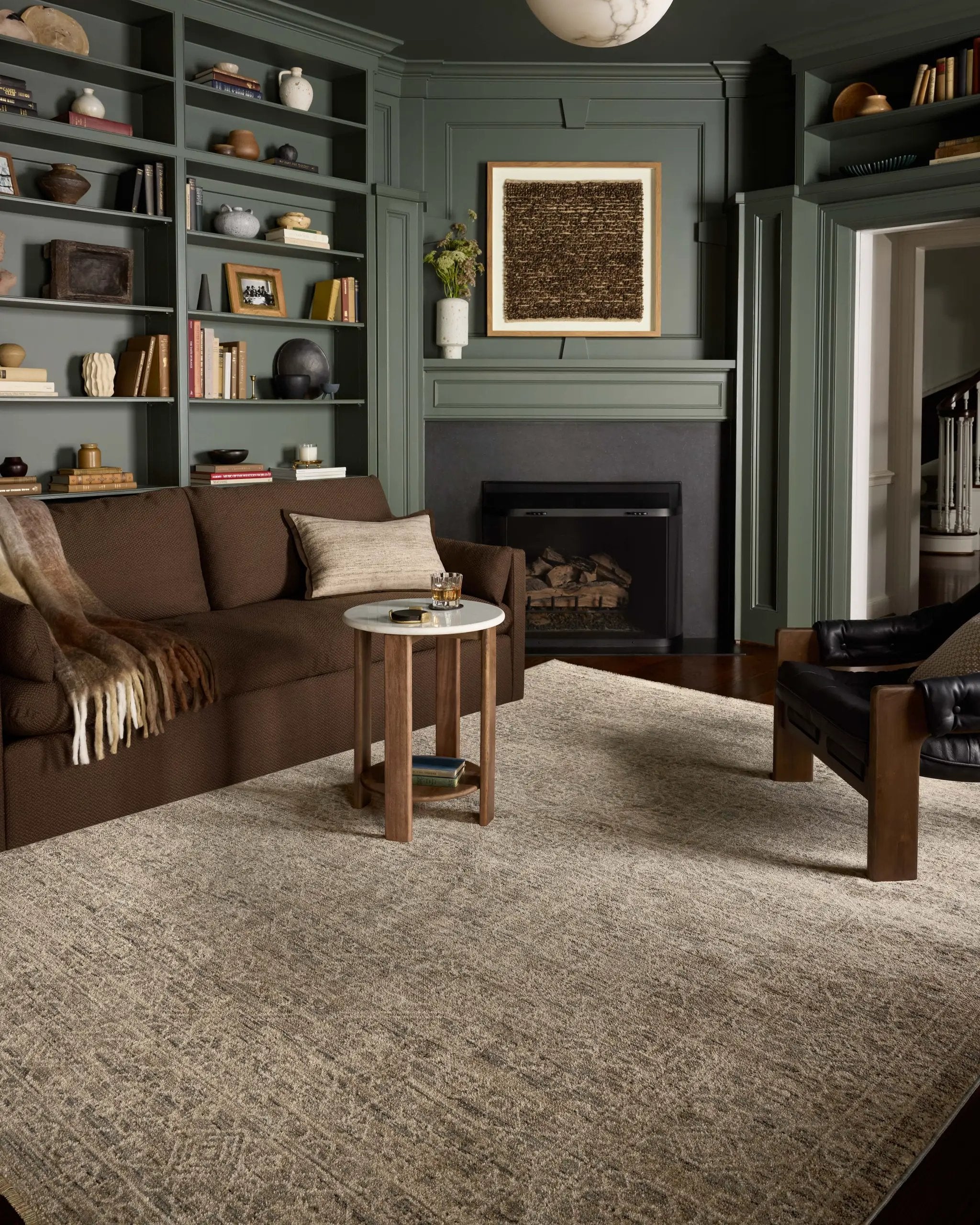 Newman NEW-01 Slate / Natural Area Rug by Loloi