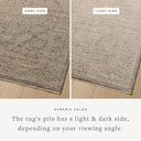 Dressed in cool slate and warm natural hues with vintage and distressed detail, the Newman NEW-01 Slate / Natural Area Rug is a power-loomed polyester area rug that completes any room