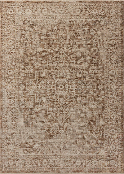 A power-loomed polyester area rug in grounded bark and warm natural tones with vintage and distressed motifs, the Newman NEW-02 Bark / Natural Area Rug grounds your room beautifully