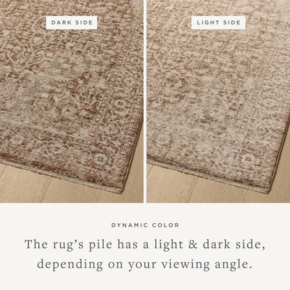 A power-loomed polyester area rug in grounded bark and warm natural tones with vintage and distressed motifs, the Newman NEW-02 Bark / Natural Area Rug grounds your room beautifully