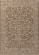 The Newman NEW-02 Dark Taupe / Natural Area Rug is a power-loomed polyester area rug that radiates dark taupe and warm natural charm and vintage and distressed elegance