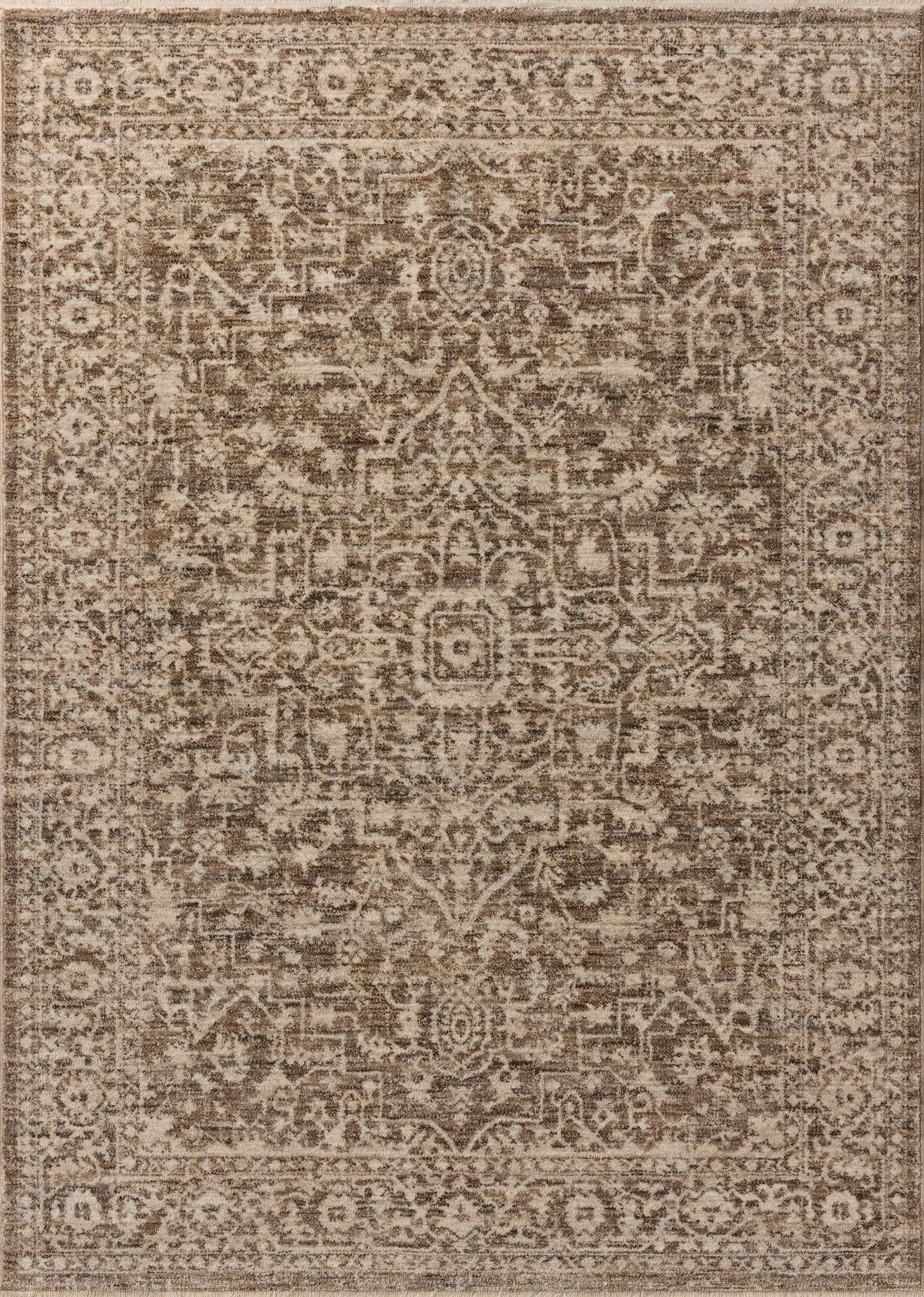 Newman NEW-02 Dark Taupe / Natural Area Rug by Loloi