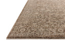 The Newman NEW-02 Dark Taupe / Natural Area Rug is a power-loomed polyester area rug that radiates dark taupe and warm natural charm and vintage and distressed elegance