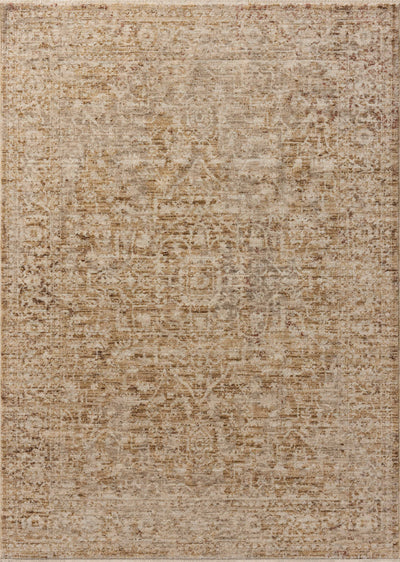 Layered in golden wheat and warm natural hues with vintage and distressed patterns, the Newman NEW-02 Wheat / Natural Area Rug is a power-loomed polyester area rug perfect for any setting