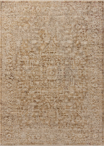 Layered in golden wheat and warm natural hues with vintage and distressed patterns, the Newman NEW-02 Wheat / Natural Area Rug is a power-loomed polyester area rug perfect for any setting