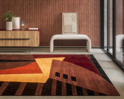 Momeni New Wave NW-22 Pomegranate Hand Tufted Area Rug
