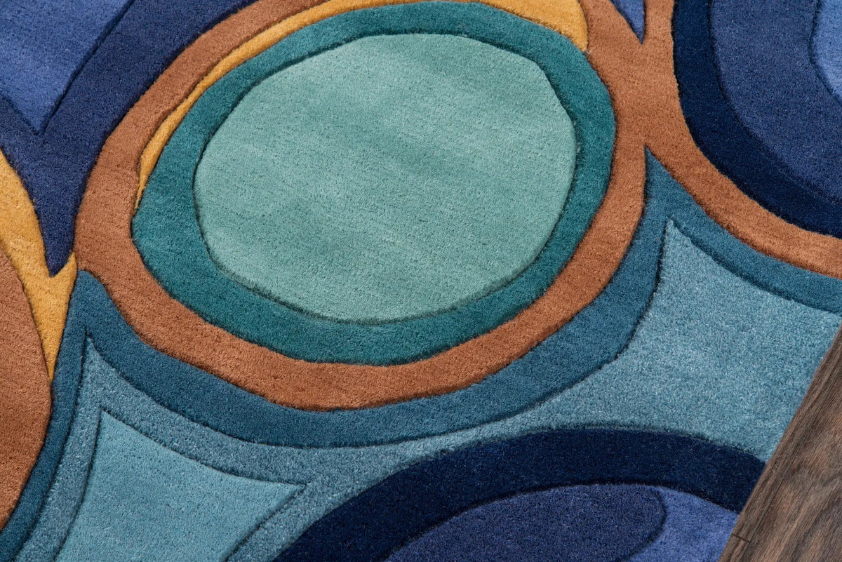 New Wave NW133 Blue Area Rug by Momeni