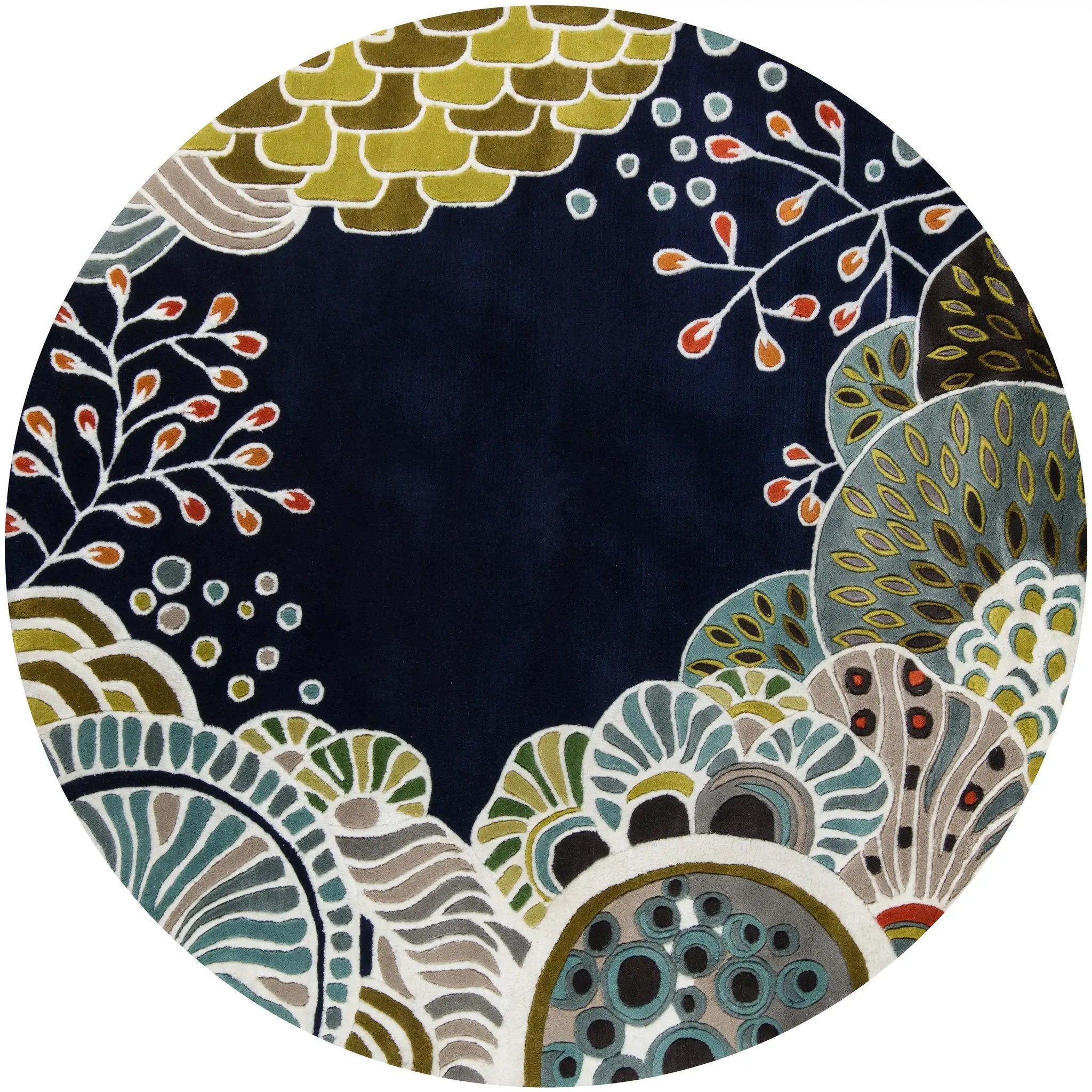New Wave NW146 Navy Area Rug by Momeni