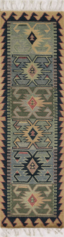 Momeni Nomad NOM-1 Blue Hand Knotted Area Rug