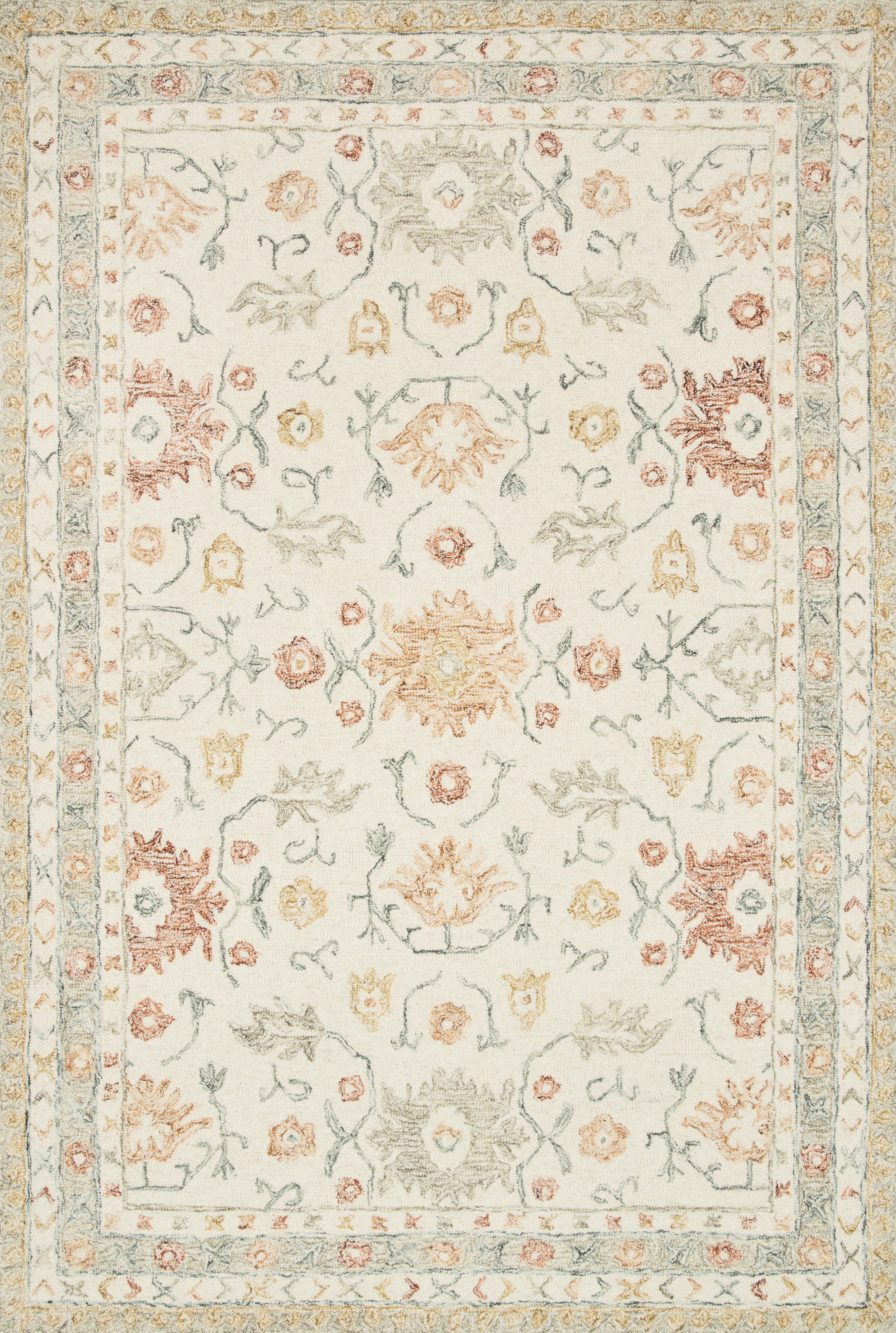 Loloi Norabel NOR-03 Ivory / Rust Area Rug