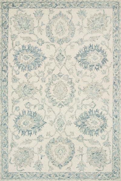 Norabel NOR-04 Ivory / Blue Area Rug by Loloi