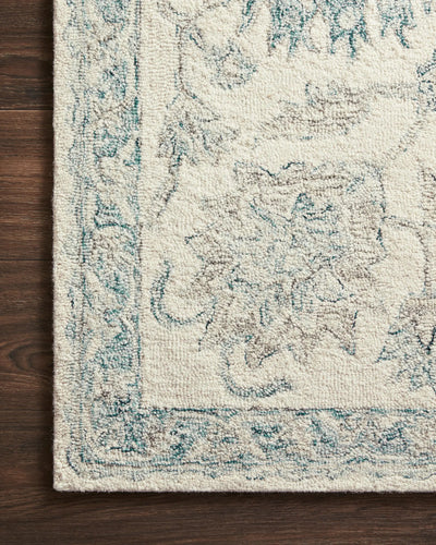 Norabel NOR-04 Ivory / Blue Area Rug by Loloi