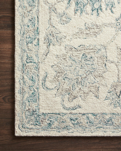 Loloi Norabel NOR-04 Ivory / Blue Area Rug