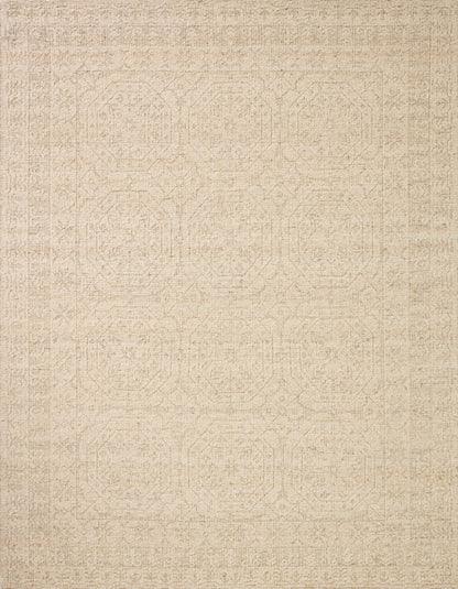 The Novi NVI-01 Fog / Stone Area Rug combines misty and grounding stone tones and traditional patterns in a hand-woven wool area rug for effortless elegance