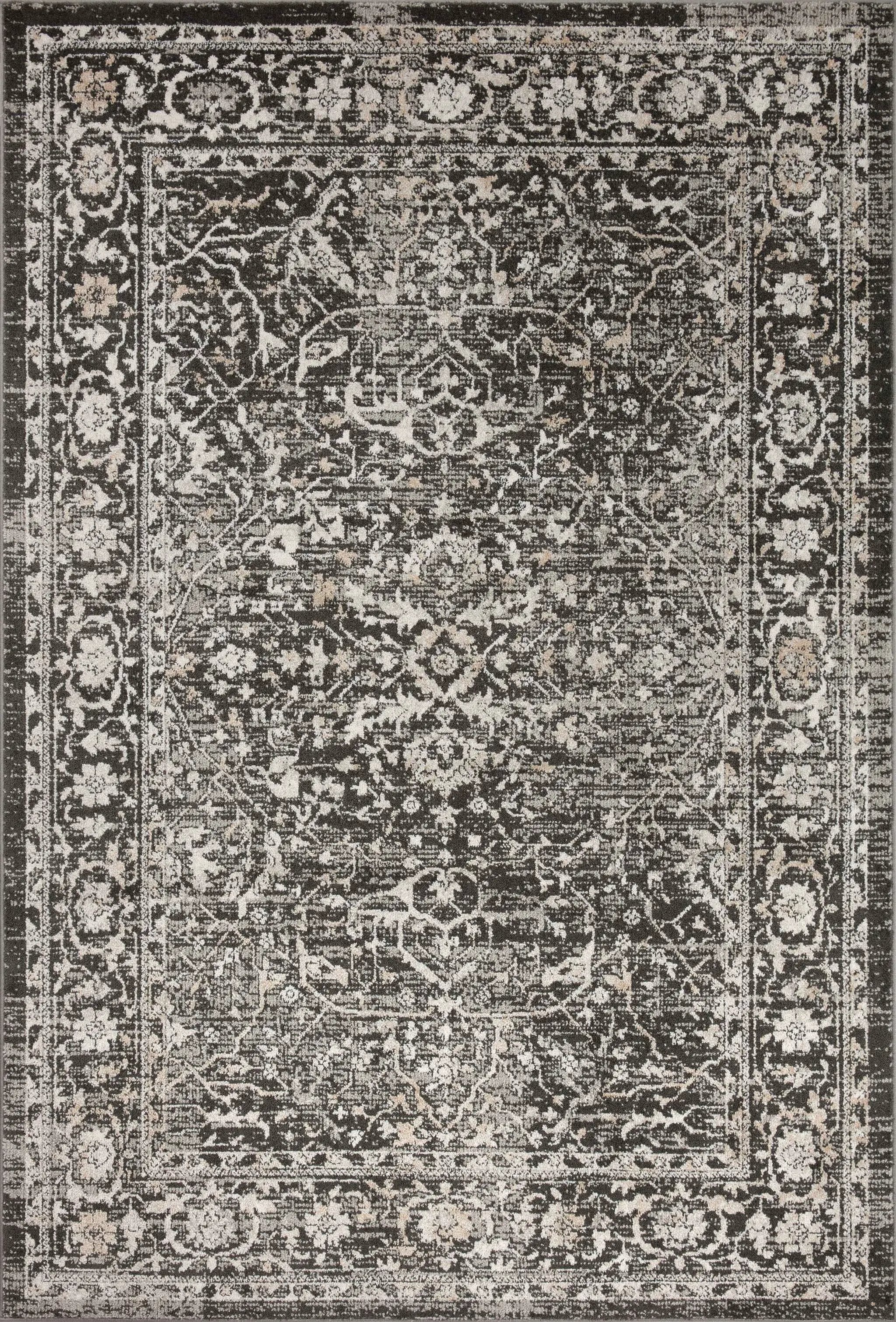 Odette ODT-01 Charcoal / Silver Area Rug by Loloi
