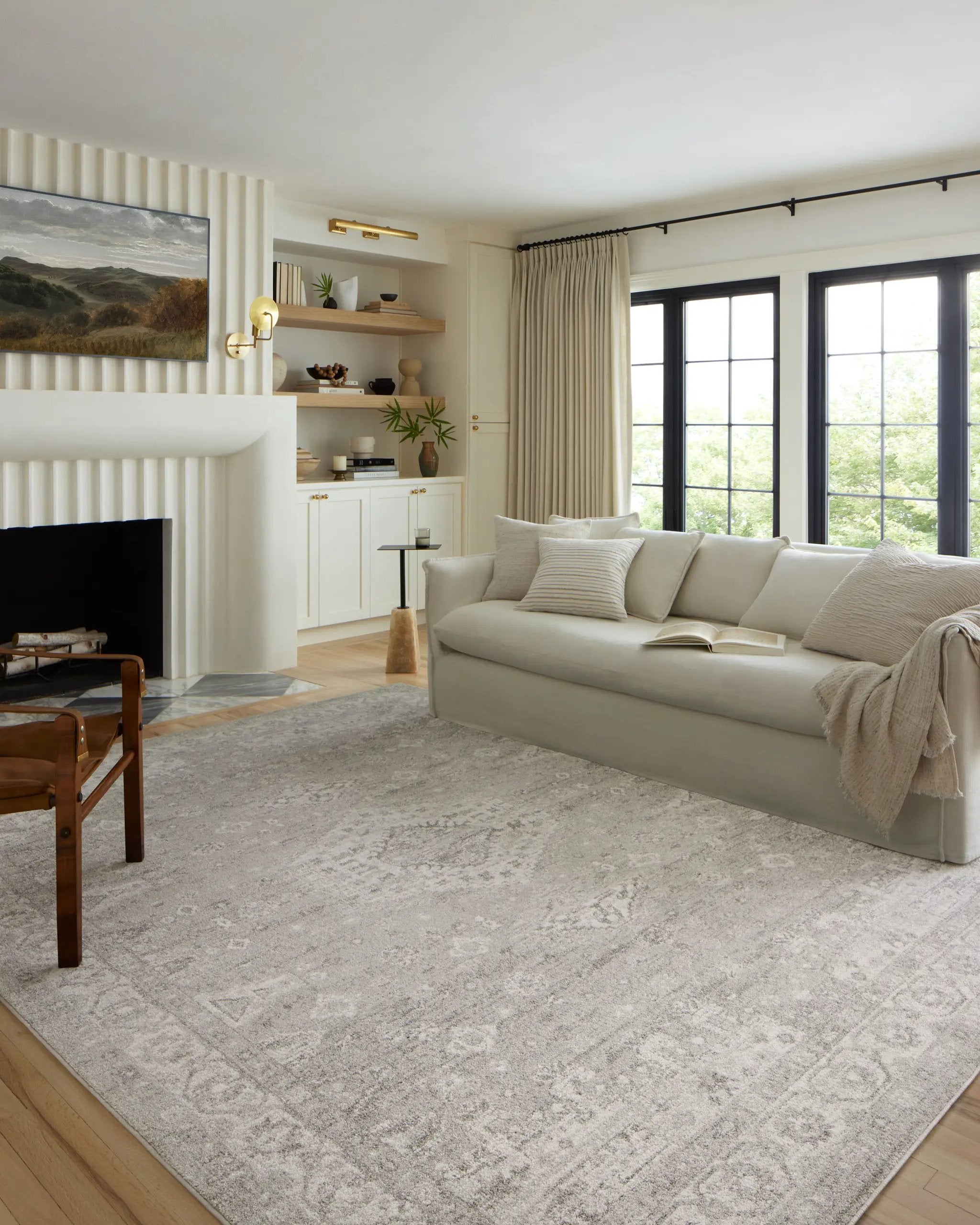 Odette ODT-02 Silver / Ivory Area Rug by Loloi