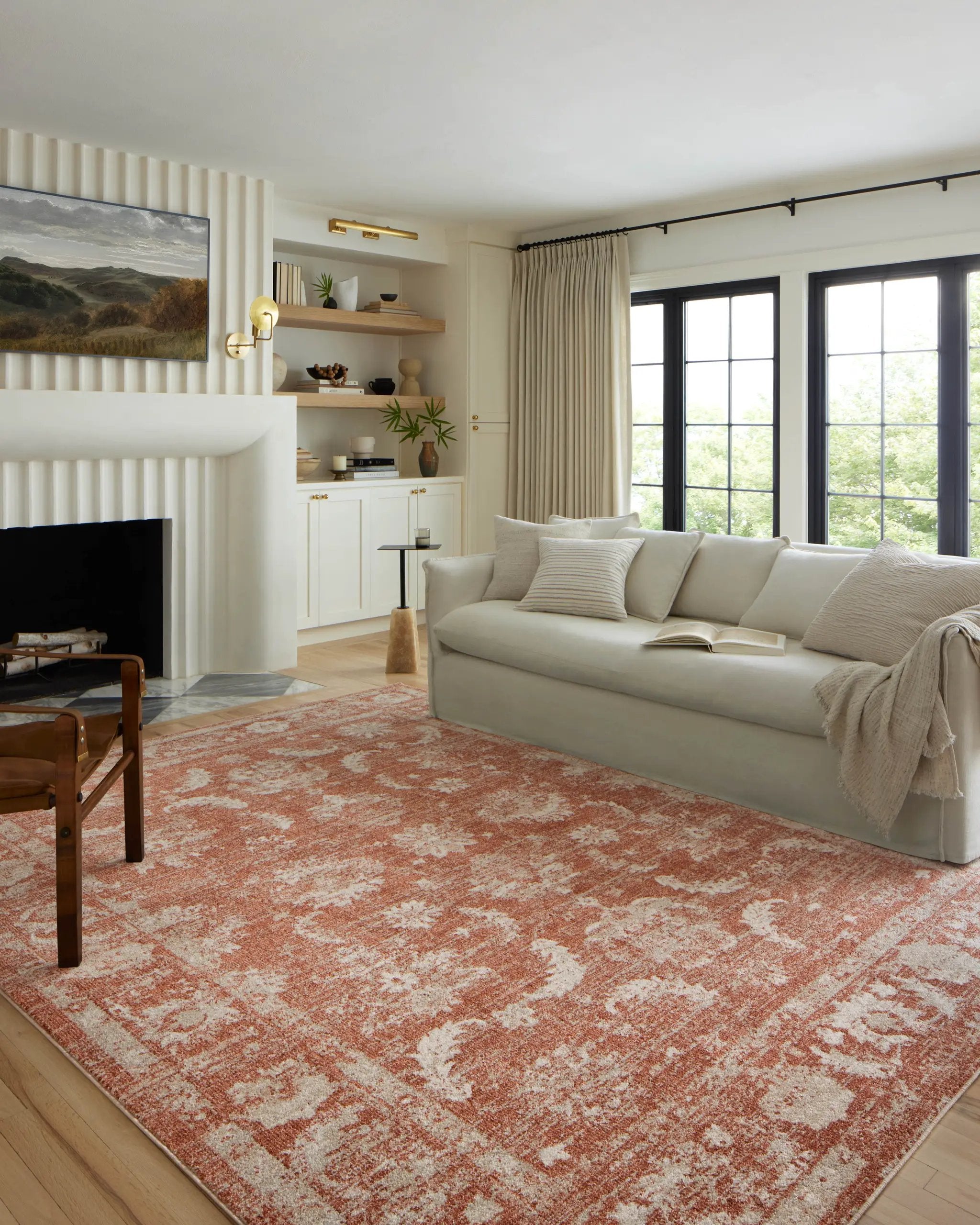 Odette ODT-03 Rust / Ivory Area Rug by Loloi