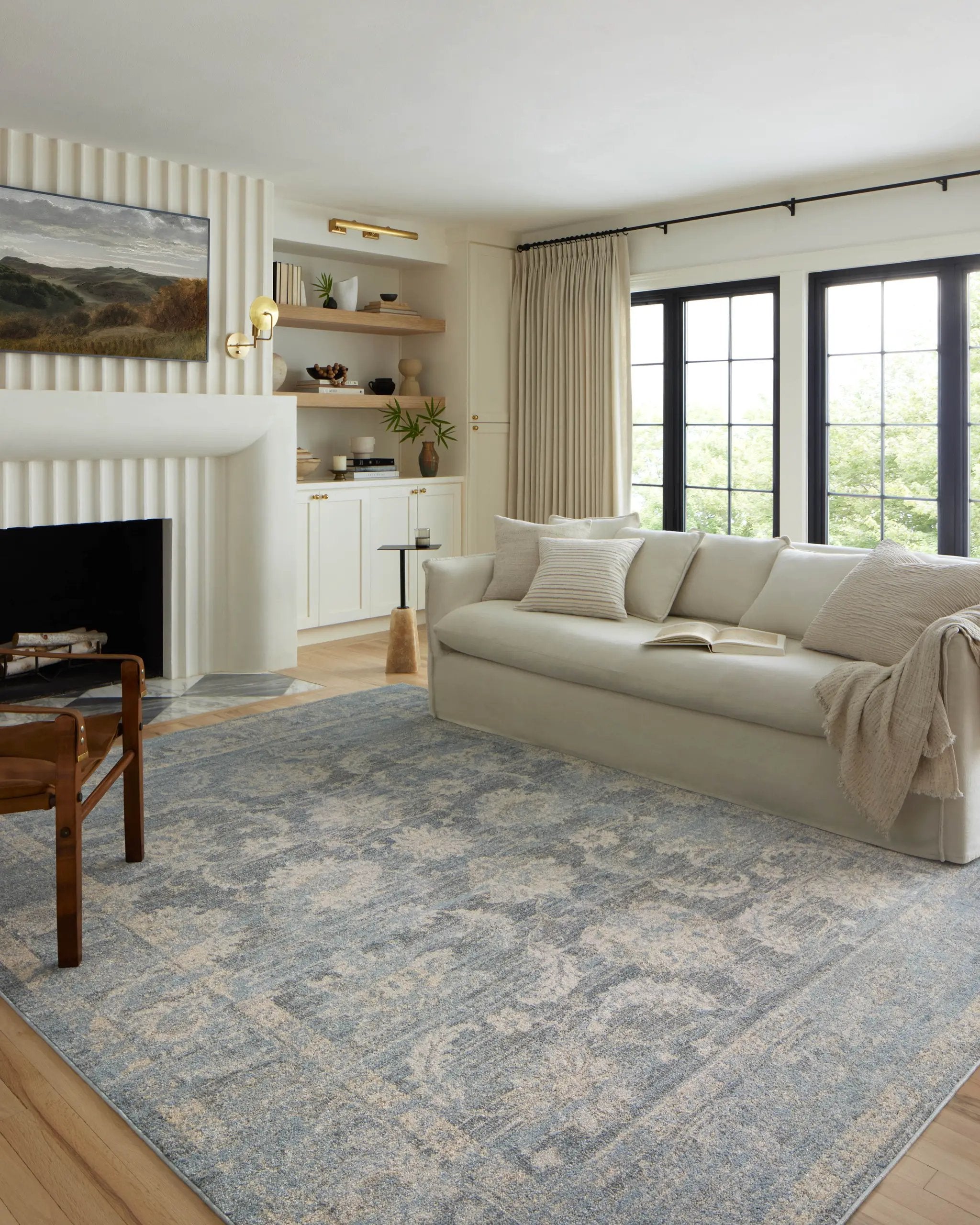 Odette ODT-03 Sky / Beige Area Rug by Loloi
