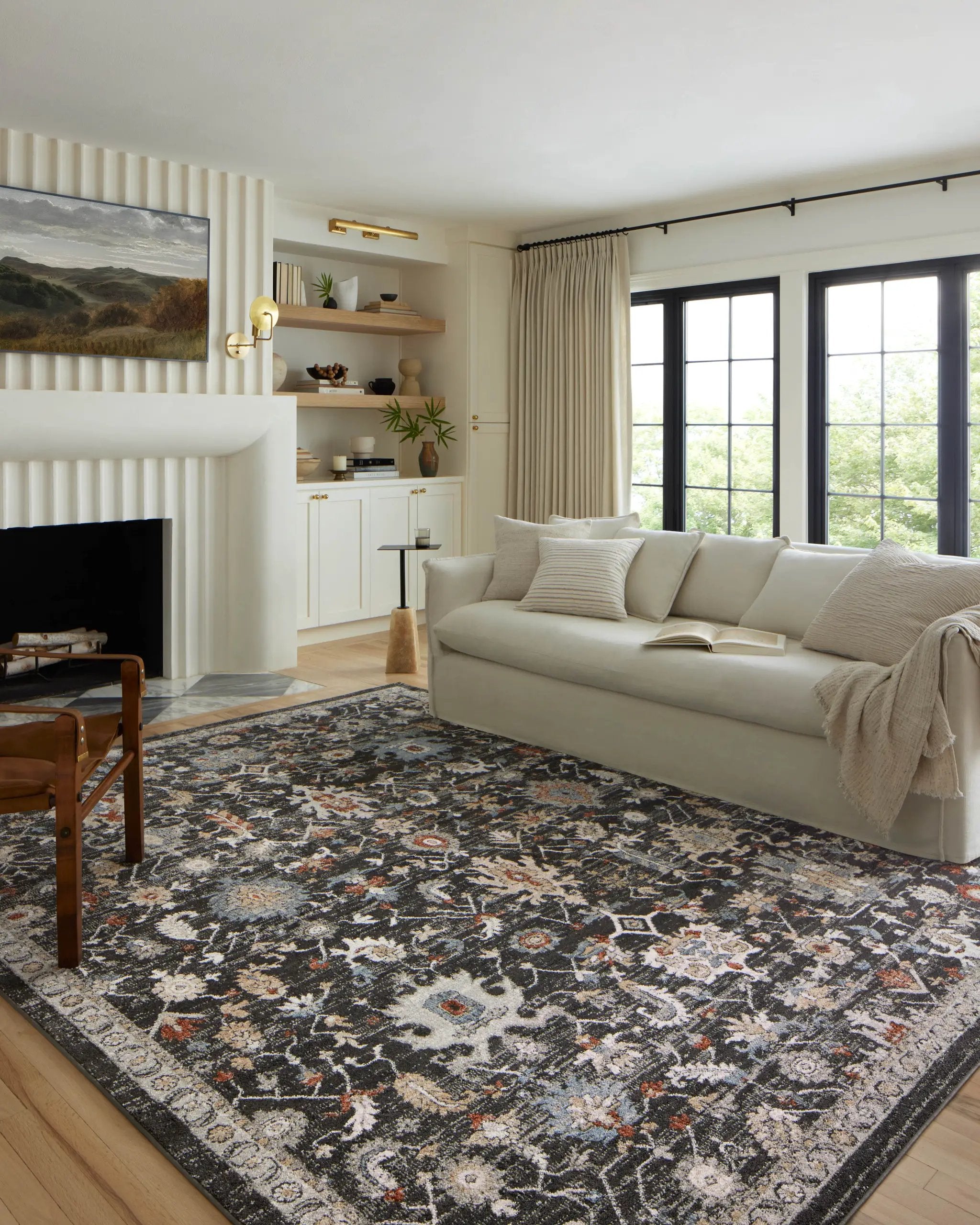 Odette ODT-04 Charcoal / Multi Area Rug by Loloi