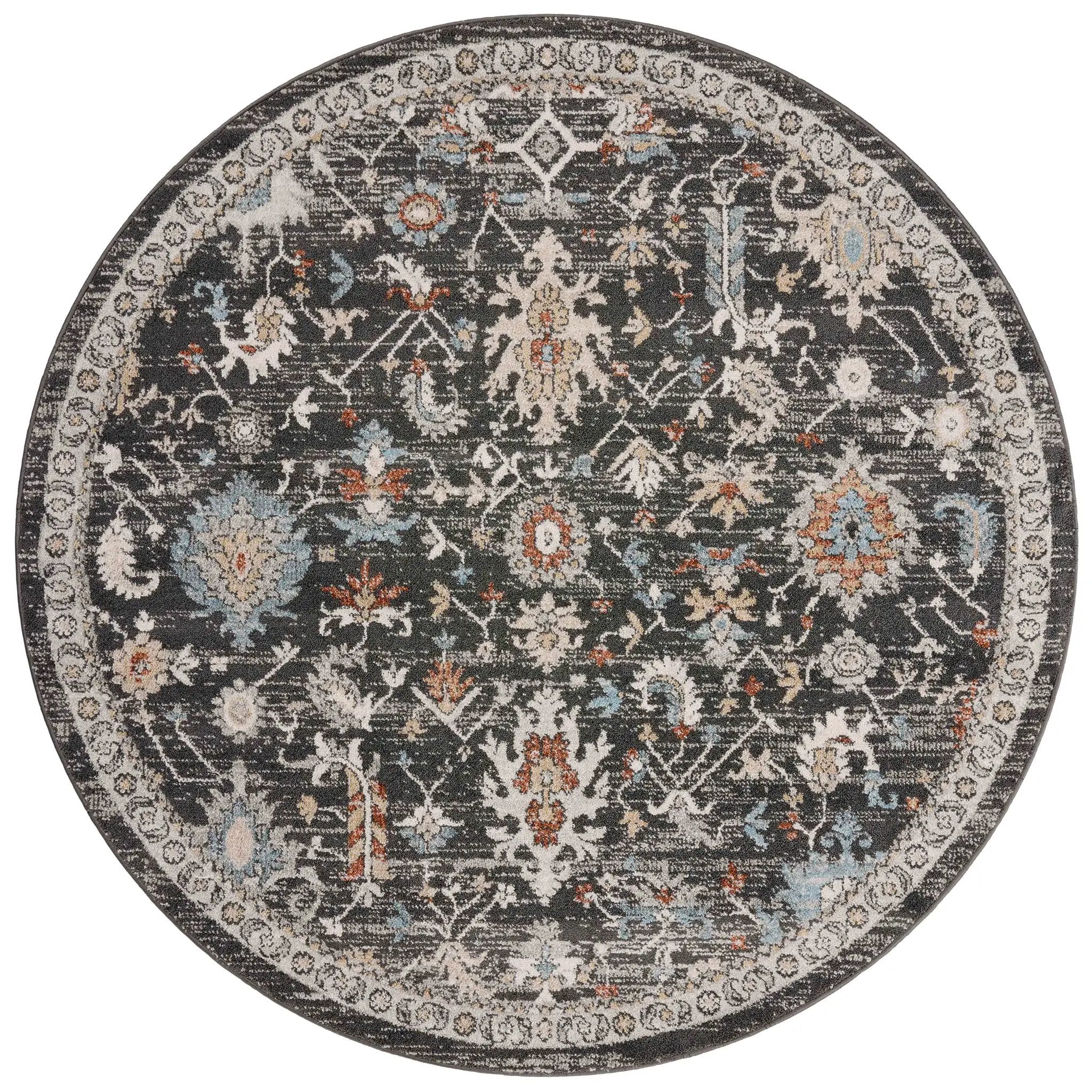 Odette ODT-04 Charcoal / Multi Area Rug by Loloi