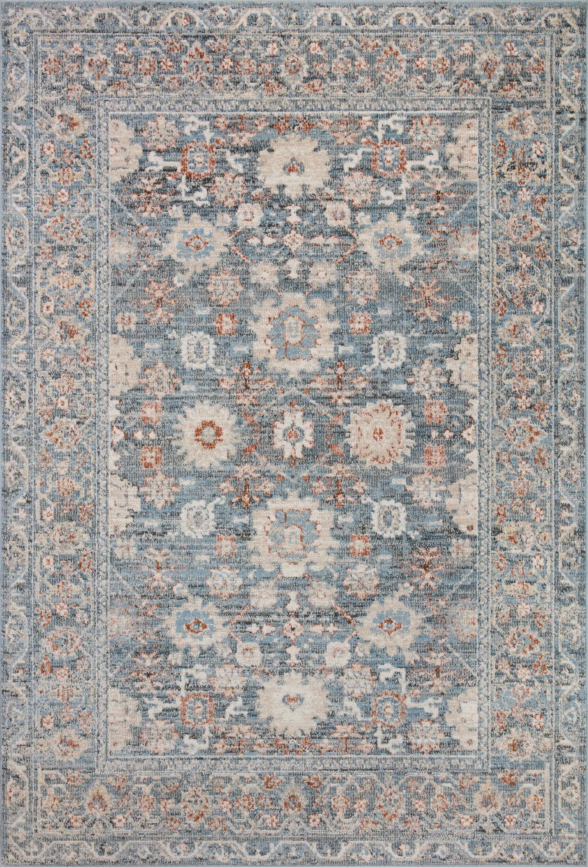 Odette ODT-07 Sky / Rust Area Rug by Loloi