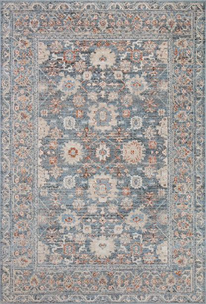 Loloi Odette ODT-07 Sky / Rust Area Rug