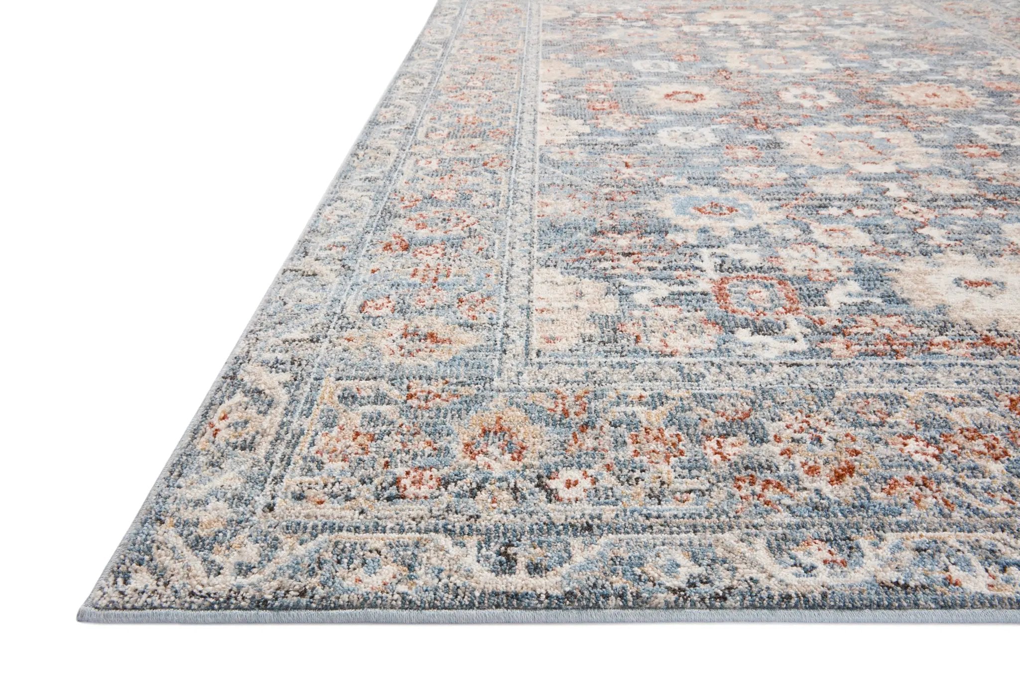 Odette ODT-07 Sky / Rust Area Rug by Loloi