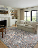 Loloi Odette ODT-07 Sky / Rust Area Rug