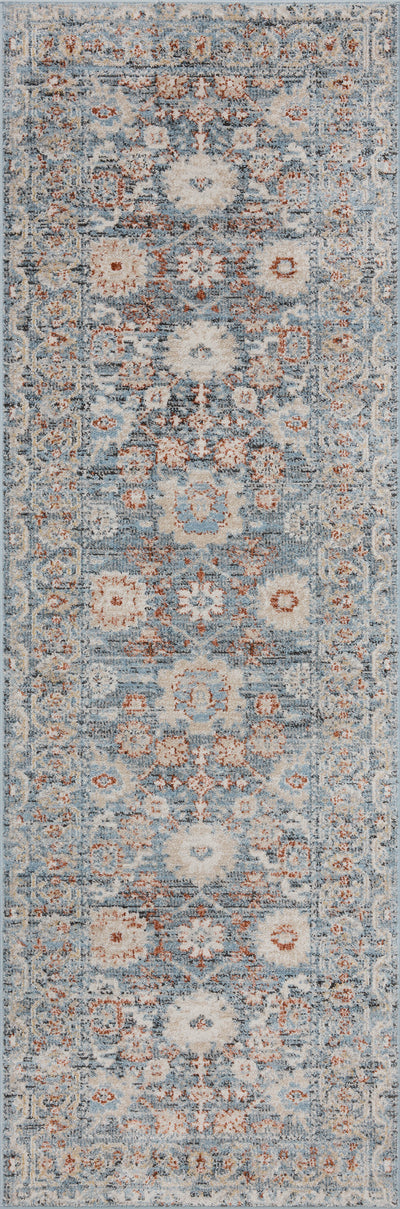 Loloi Odette ODT-07 Sky / Rust Area Rug