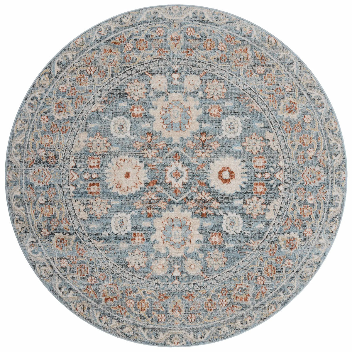 Odette ODT-07 Sky / Rust Area Rug by Loloi