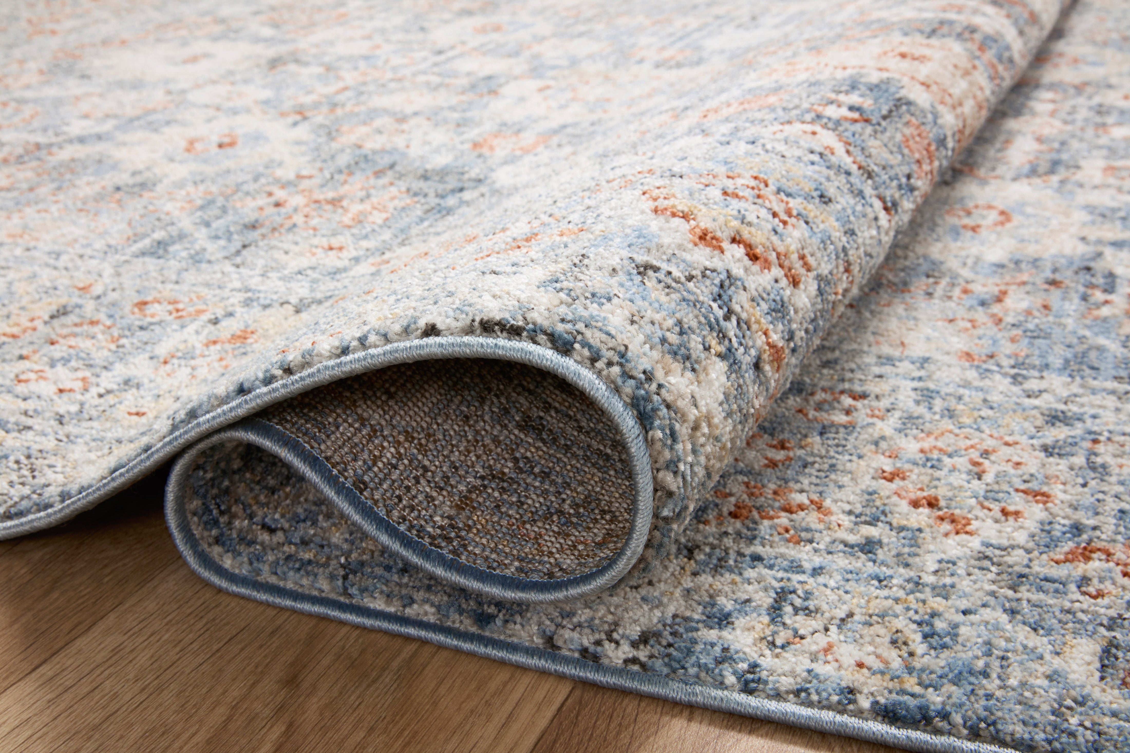 Loloi Odette ODT-07 Sky / Rust Area Rug