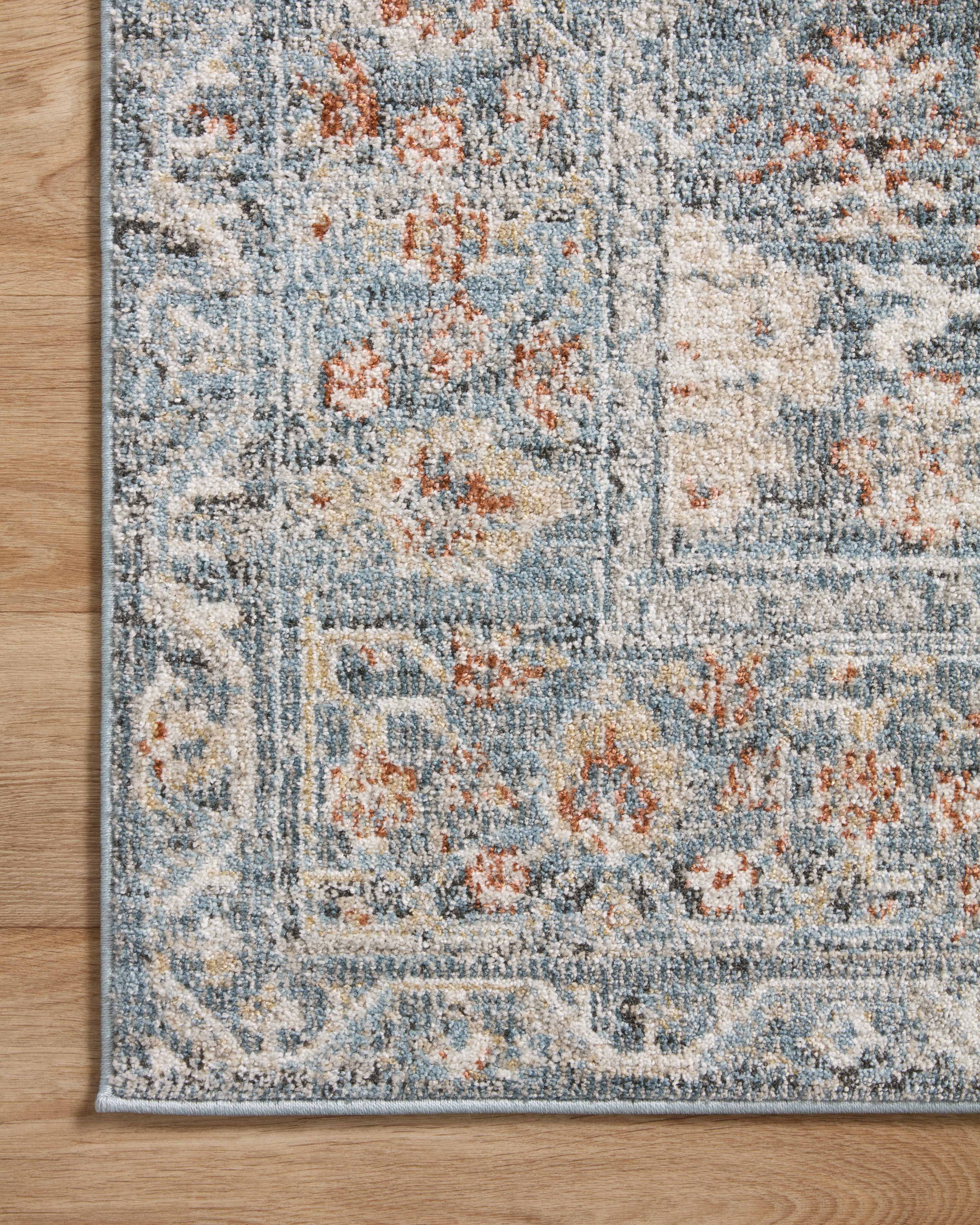 Loloi Odette ODT-07 Sky / Rust Area Rug