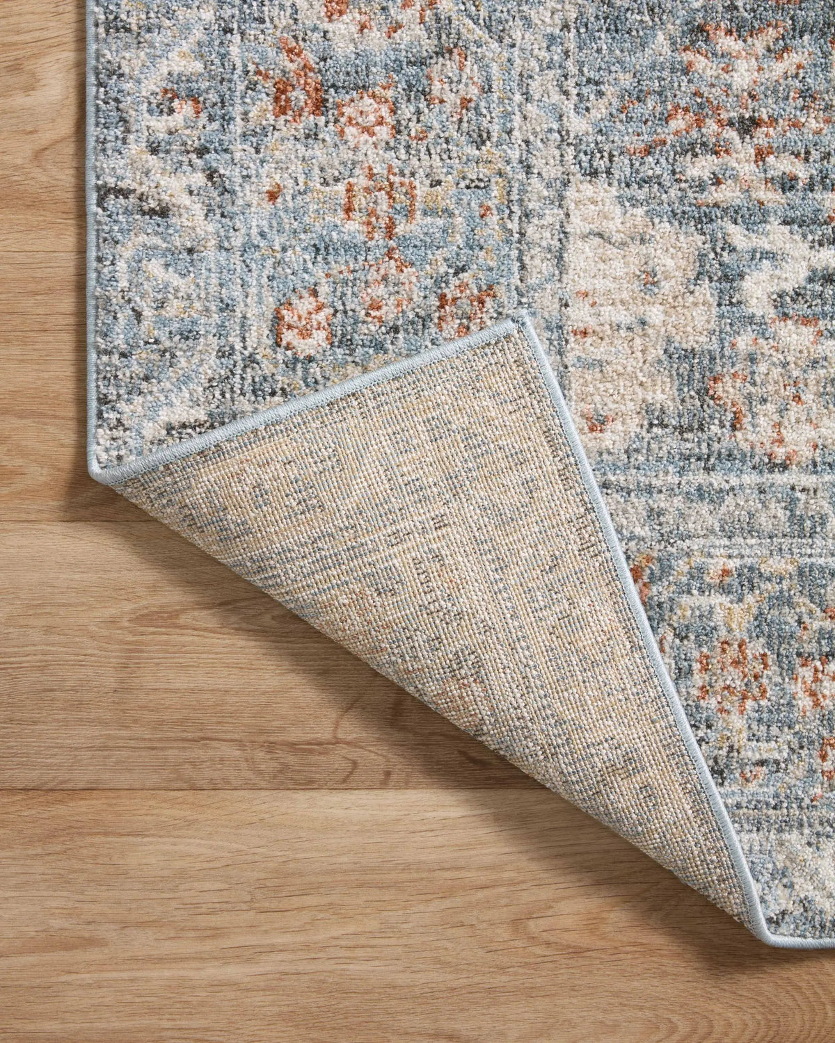 Odette ODT-07 Sky / Rust Area Rug by Loloi
