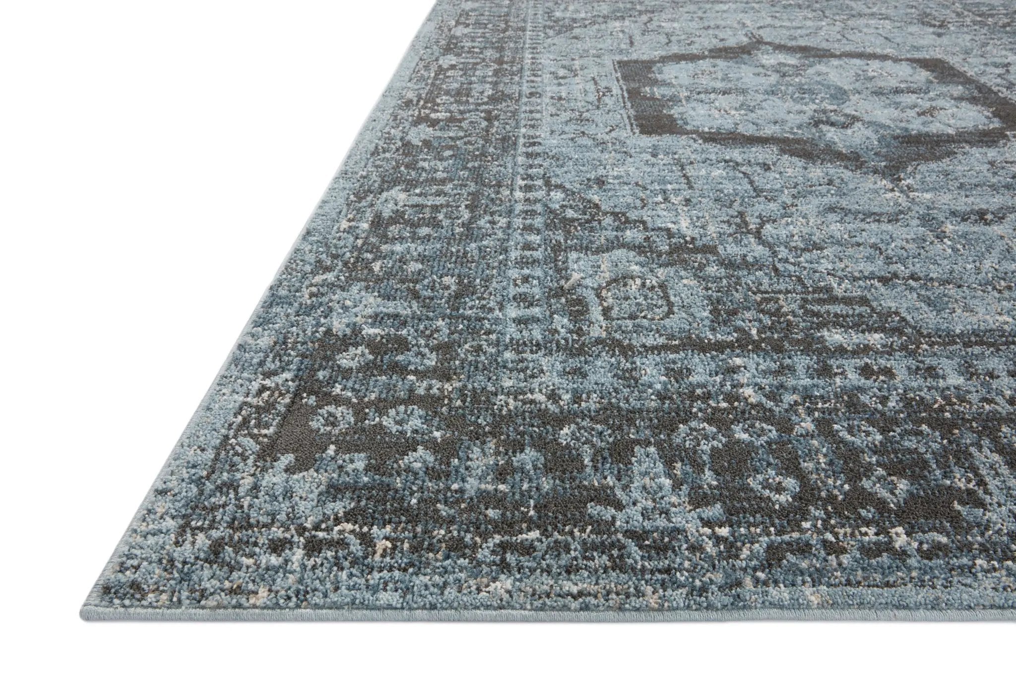 Odette ODT-08 Sky / Charcoal Area Rug by Loloi