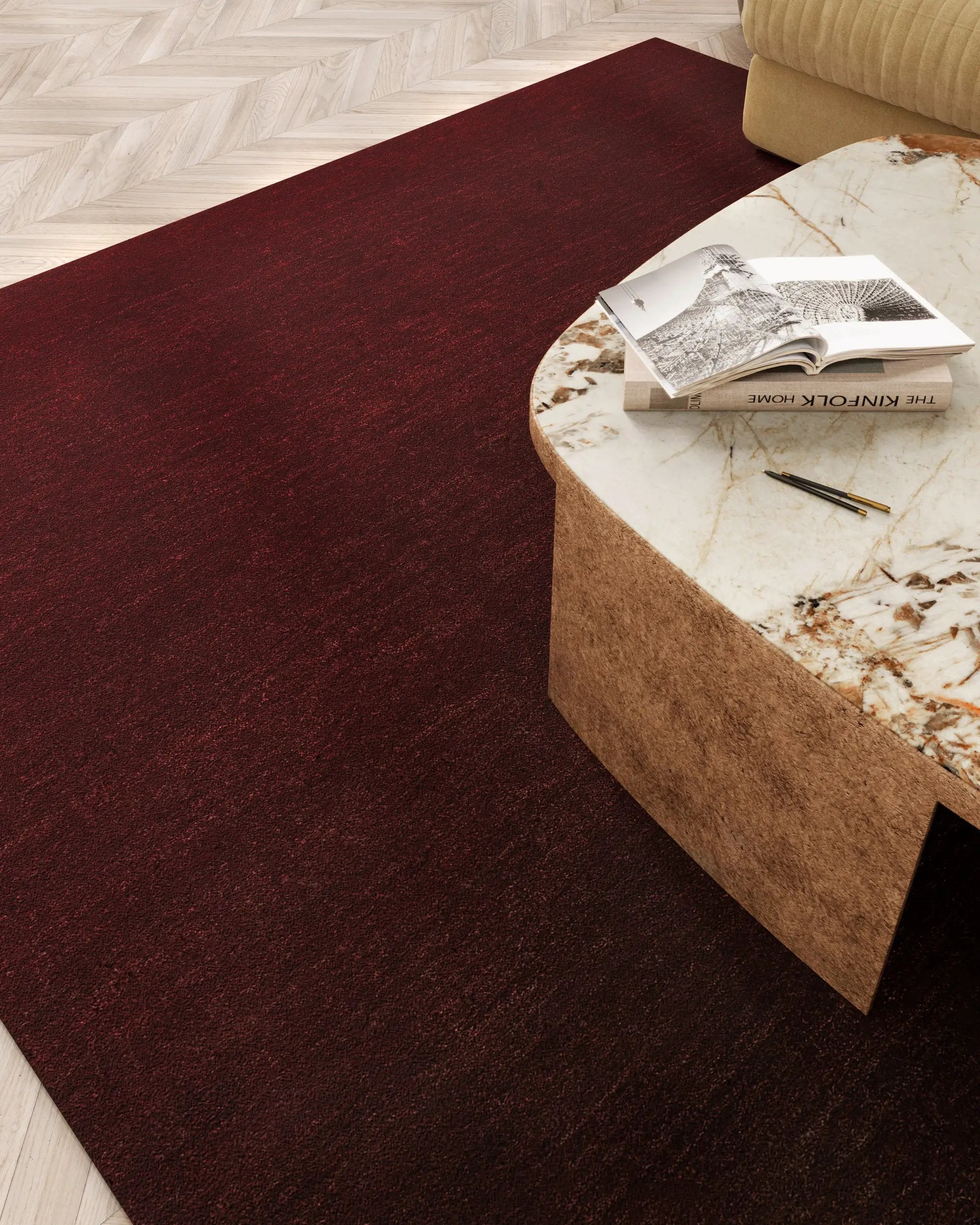 Ombre OMB-1 Wine Area Rug by Momeni