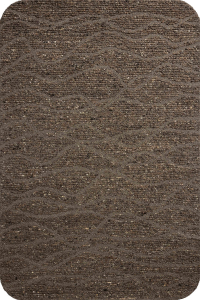 The Otis OTT-04 Bark / Brown Area Rug blends grounded bark and brown tones and linear motifs into a hand-tufted wool area rug with timeless appeal