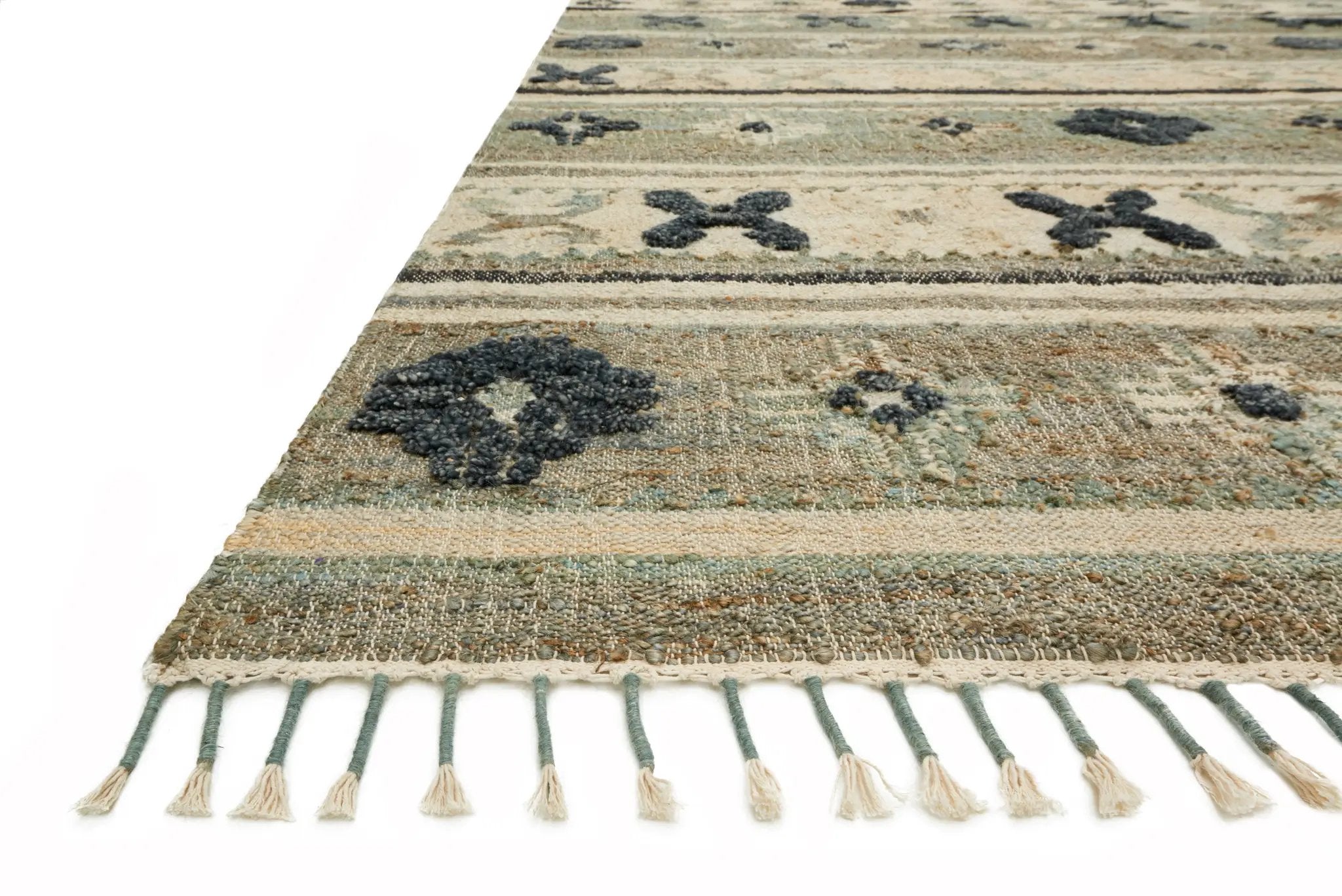 Owen OW-01 Aqua / Ink Area Rug by Loloi