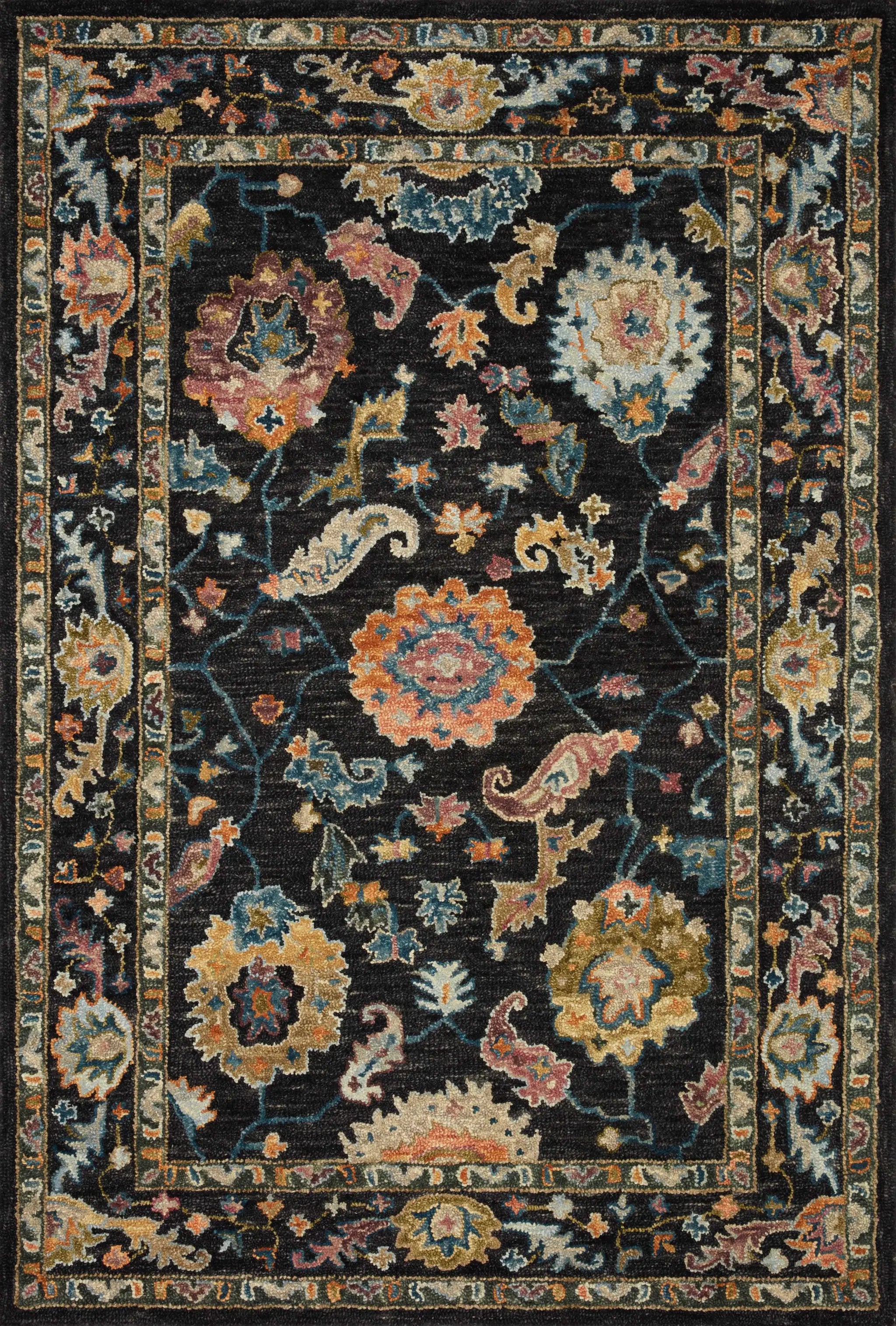 Padma PMA-01 Black / Multi Area Rug by Loloi