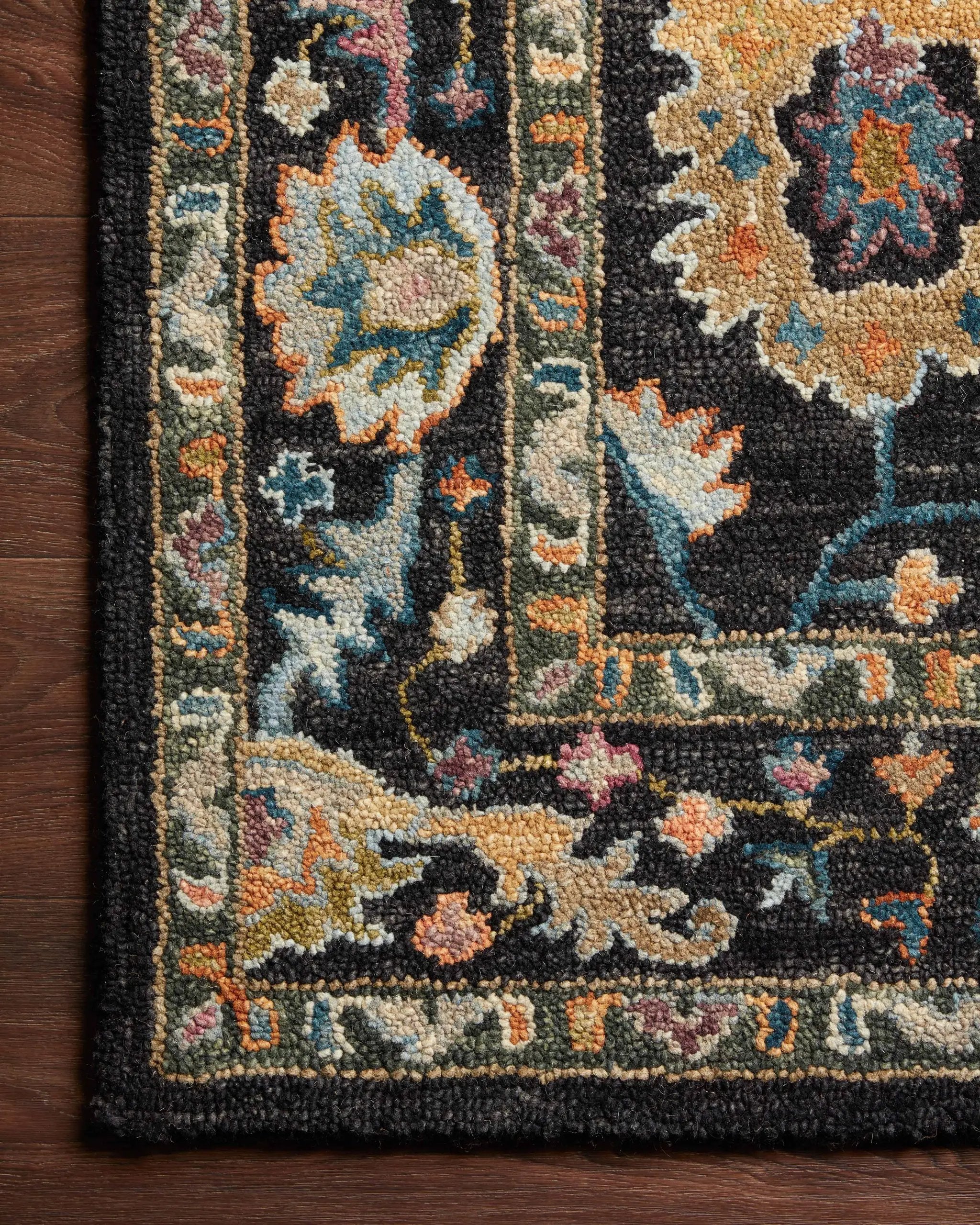 Padma PMA-01 Black / Multi Area Rug by Loloi