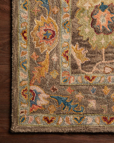 Padma PMA-01 Charcoal/Multi Area Rug, thick wool pile, bold colors, contemporary asymmetrical pattern