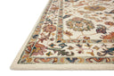 Padma PMA-01 White/Multi Area Rug, hand-hooked wool, plush pile, bold asymmetrical modern design