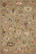 Padma PMA-02 Grey/Multi Area Rug, hooked wool, thick pile, bold colors, contemporary accent