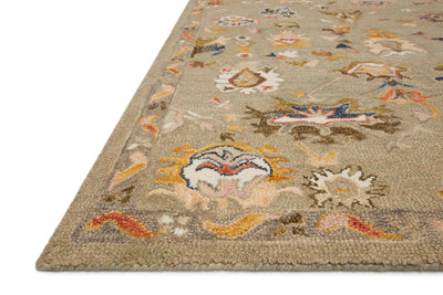 Padma PMA-02 Grey/Multi Area Rug, hooked wool, thick pile, bold colors, contemporary accent