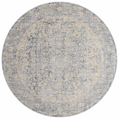 Pandora PAN-01 Blue/Gold Area Rug, power-loomed polyester, high-low textured pile, modern motifs