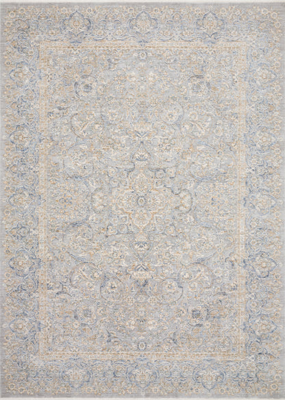 Pandora PAN-01 Stone/Gold Area Rug, power-loomed polyester, high-low texture, elegant stone and gold palette